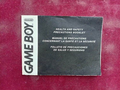 Gameboy ( Manual / Folleto Al Consumidor Inserto ) 3v  (^o^)
