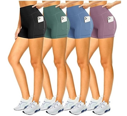 Shorts De Ciclista Para Mujer Paquete De 4 Talla M