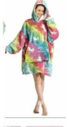Imagen 2 de 5 de Maxi Buzo Flannel Con Corderito Capucha Adulto Unisex