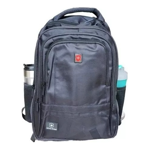 Mochila Royal Swiss Azul Material Impermeable Porta Laptop