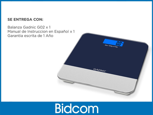 Balanza Corporal De Baño Digital Profesional G02 Kilos Salud