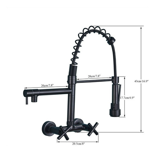 Grifo Mezclador Doble Salida Para Fregadero Para Pared