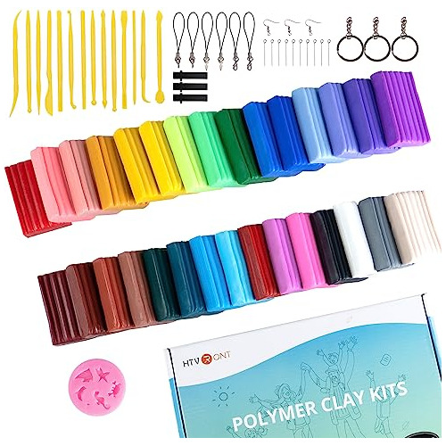 Polymer Clay 30 Colors, Oven Bake Clay Model Clay Non-s...