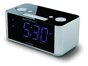 Emerson Smartset Alarm Clock Radio Puerto Usb Para iPhone  I
