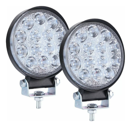 Kit Faros Auxiliares Reflector 4x4 Led Off Road 14 Led 42w