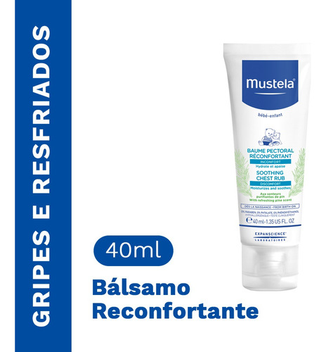 Mustela Balsamo Massagem Peitoral Bebê Hidrata E Acalma 