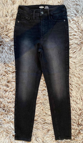 Super Skinny Jeans Old Navy Negro Tiro Alto Mujer Talla 6