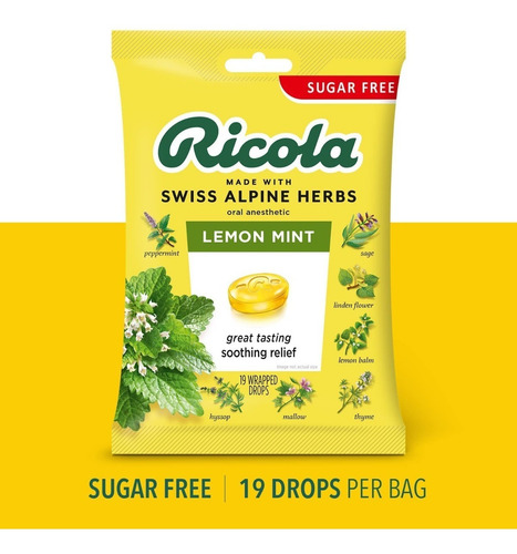 Imagen 2 de 6 de Caramelo Ricola Sin Azucar X19 - Unidad a $33900