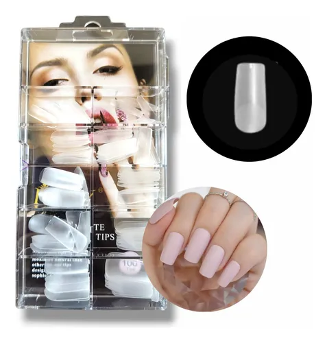 comprar Tips Semicuadradas P\u002F Soft Gel X100 Transparentes Prelimados