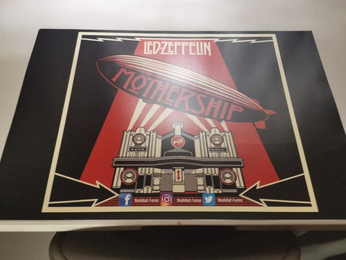 Led Zeppelin Mother Ship Poster Con Realidad Aumentada