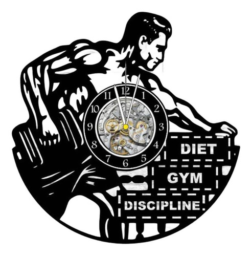 Reloj Corte Laser 0279 Culturismo Diet, Gym Y Discipline