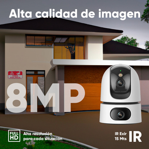 Camara Ip Imou 8mp Wifi Fullcolor Dual Lens P&t Microsd 128g