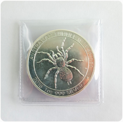 Moneda De Plata Pura De 1 Onza Araña Australiana 2015