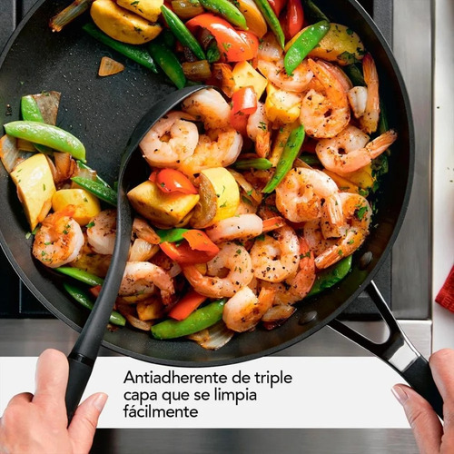 Sarten Antiadherente Kitchenaid 84802 31cm Anodizada Negra