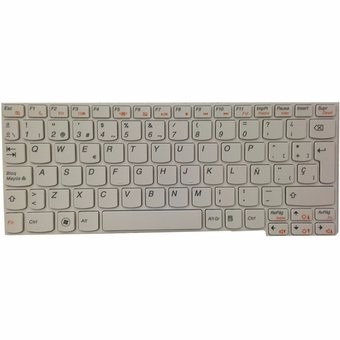 Teclado Español Lenovo S10-3 White Y Black