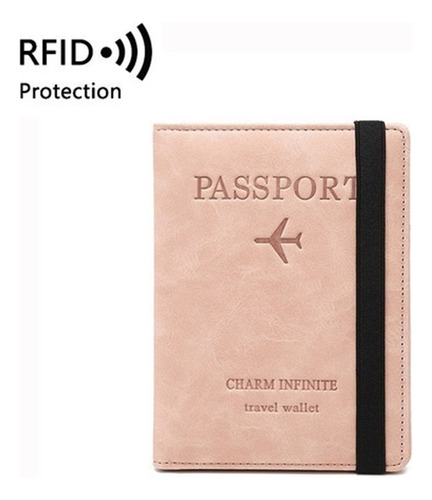 Funda De Pasaporte De Couro Porta-pasaporte Bloqueo Rfid [u]