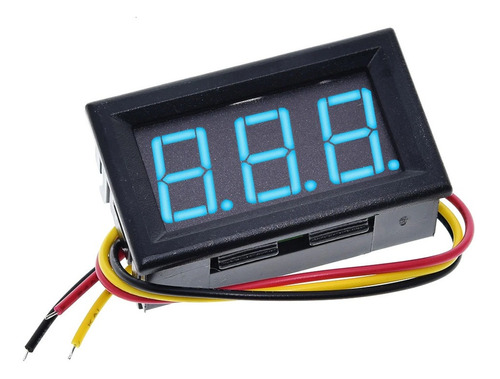 Mini Voltímetro 0-30vdc 3 Dígitos Azul 3 Cables Arduino