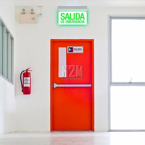 Cartel Led Salida De Emergencia 35x20 Bateria 220v Cuotas