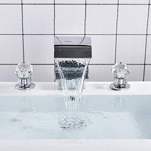 Acr Grifo Mezclador Para Lavabo 2 Pomo Cristal