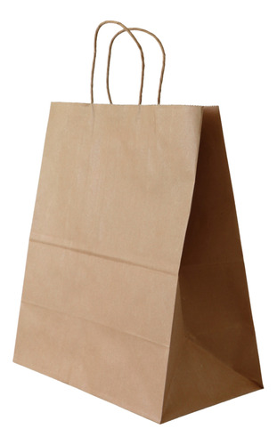 Bolsa De Papel Kraft Con Asa Tipo Delivery 25 Pzs