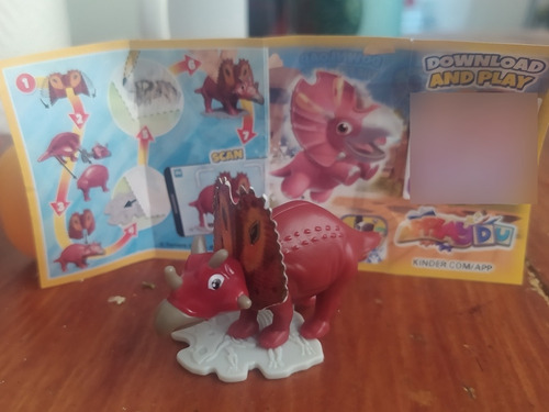 Juguete Triceratops De Huevito Kinder Para Colección 