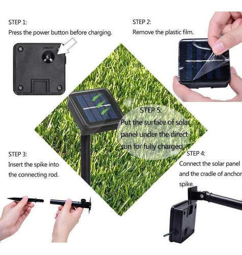4 Luces Solares Para Exteriores Con Forma De Pata De Perro