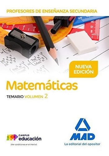 Profesores De Enseñanza Secundaria Matemáticas Temario Volum