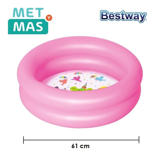 Pileta inflable redonda Bestway 51061 de 61cm x 15cm 21L azul