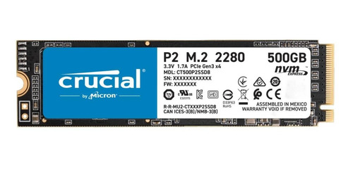 Disco Sólido Interno Crucial Ct500p2ssd8 500gb