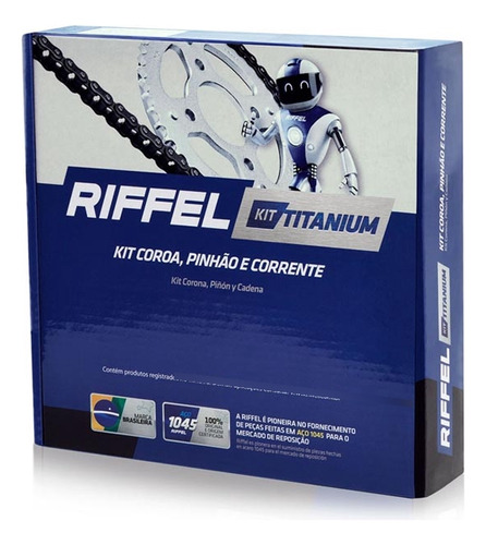 Kit Relação Riffel Honda Cg Titan Fan 150 2004-2015
