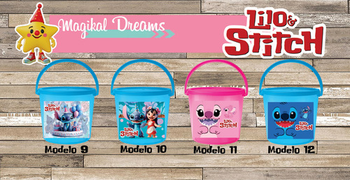 Dulcero Lilo Y Stitch Cubeta 30pz Más Regalito