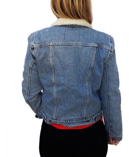 Campera Jean Con Crderito Levis Original Trucker Mujer