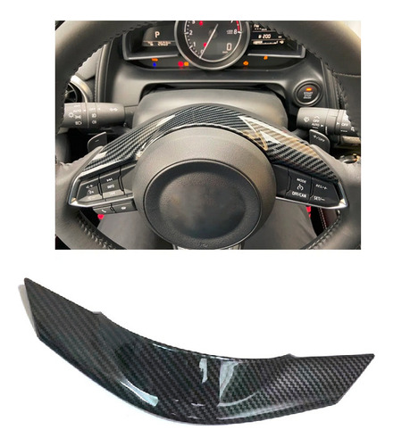 Embellecedor Volante Mazda 2 3 6 Cx3 Cx5 17-18 Fibra Carbono