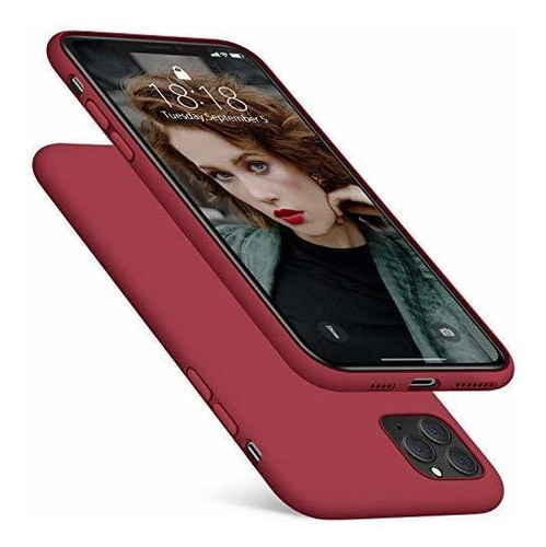 Funda Dtto Para iPhone 11 Pro Max Silicona  Borgoña