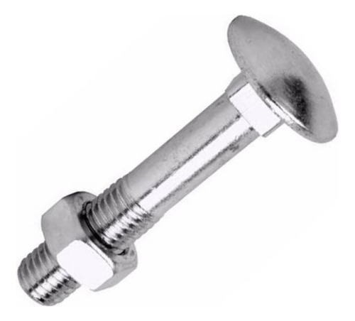 Bulón Cabeza Redonda Zincado 3/8 X50mm. Con Tuerca X12u.