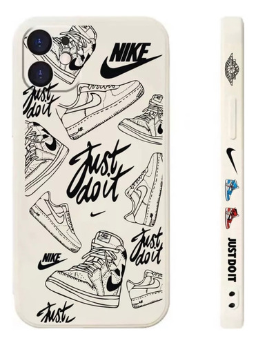 Carcasa Tipo Nike Blanco Para iPhone 13 Pro Max