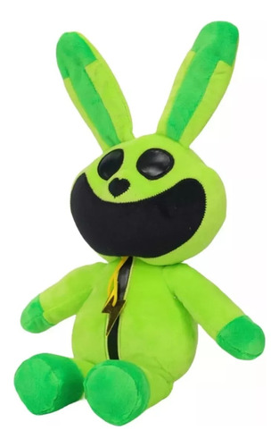 1 Pieza De Peluche De Animal Pequeño Sonriente, Conejo Verde Color Hoppy Hopscotch