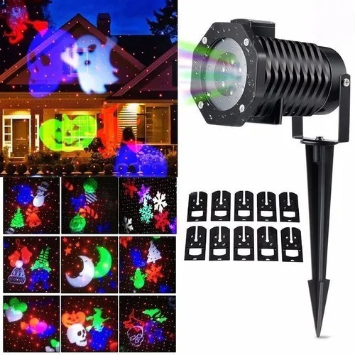 Proyector Para Halloween Navidad Navideño De 12 Discos