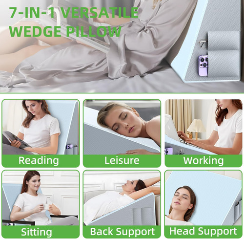 Zoliquex Almohada De Cuña Para Cabecero, Almohada De Cuña De