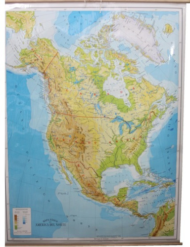 Mapa Mural America Del Norte Fisico/politico (1202479)