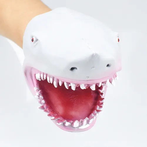 Tiburón Mano Marioneta For Historia Tpr Animal Cabeza Guant