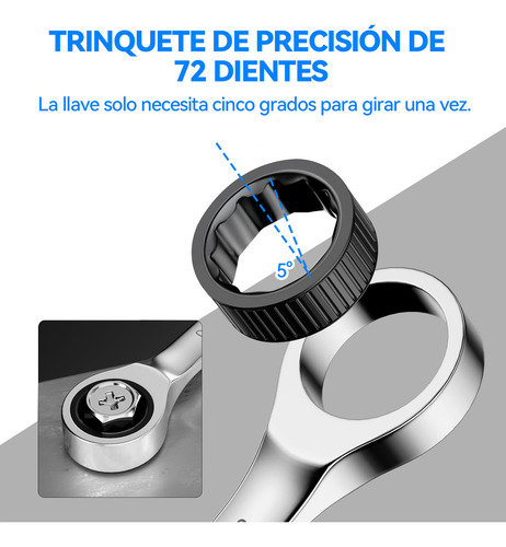 Hikeren Juego De Llaves Trinquete De Pulgadas Y Métricas De 20 Pcs