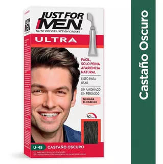 Kit Tinte Just For Men Ultra tono u-45 castaño oscuro x 35g