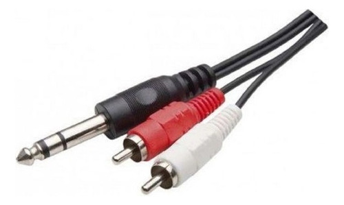 Cabo 2m P10 Macho X 2 Rca Macho Guitarra Violão Caixa 1,8m