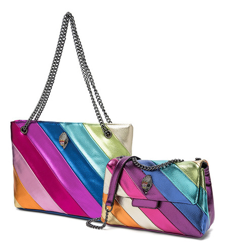 Set De 2 Bolsos Bandolera Con Forma De Arco Iris Con Forma D