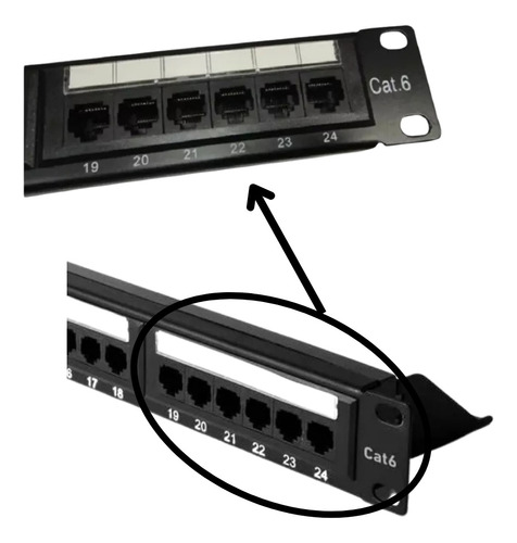 Patch Panel Cat6 Rj45 24portas Certifica Fluke Rede