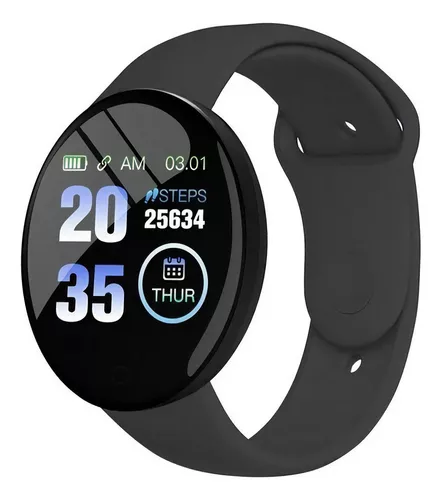 🔥Promoción🔥Reloj inteligente d18s impermeable Redondo con Rastreador de  ejercicio/Smartwatch con Bluetooth para hombre