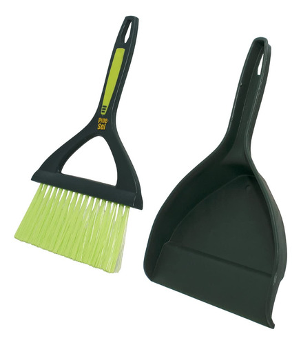 Juego De Mini Recogedor Y Cepillo Portátil Verde