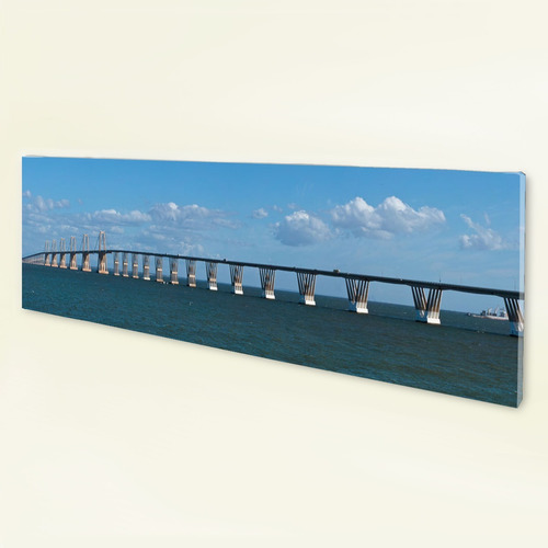 Cuadro En Lienzo Maracaibo Puente 100 X 25 Cm Foto Canvas