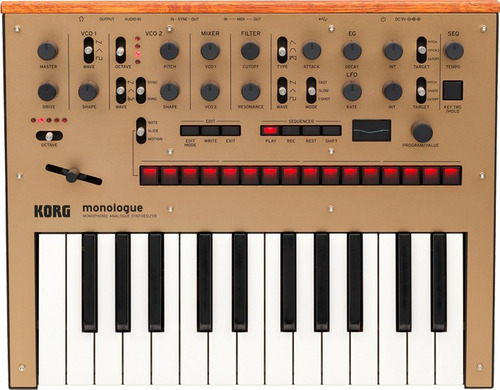 Sintetizador Analógico Monofónico Korg Monologue Gold Cuotas